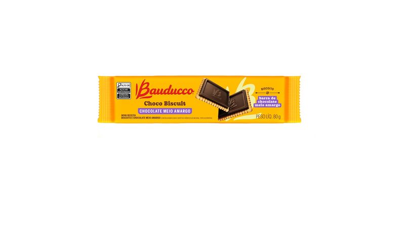 Biscoito Bauducco choco biscuit chocolate ao leite (80 g