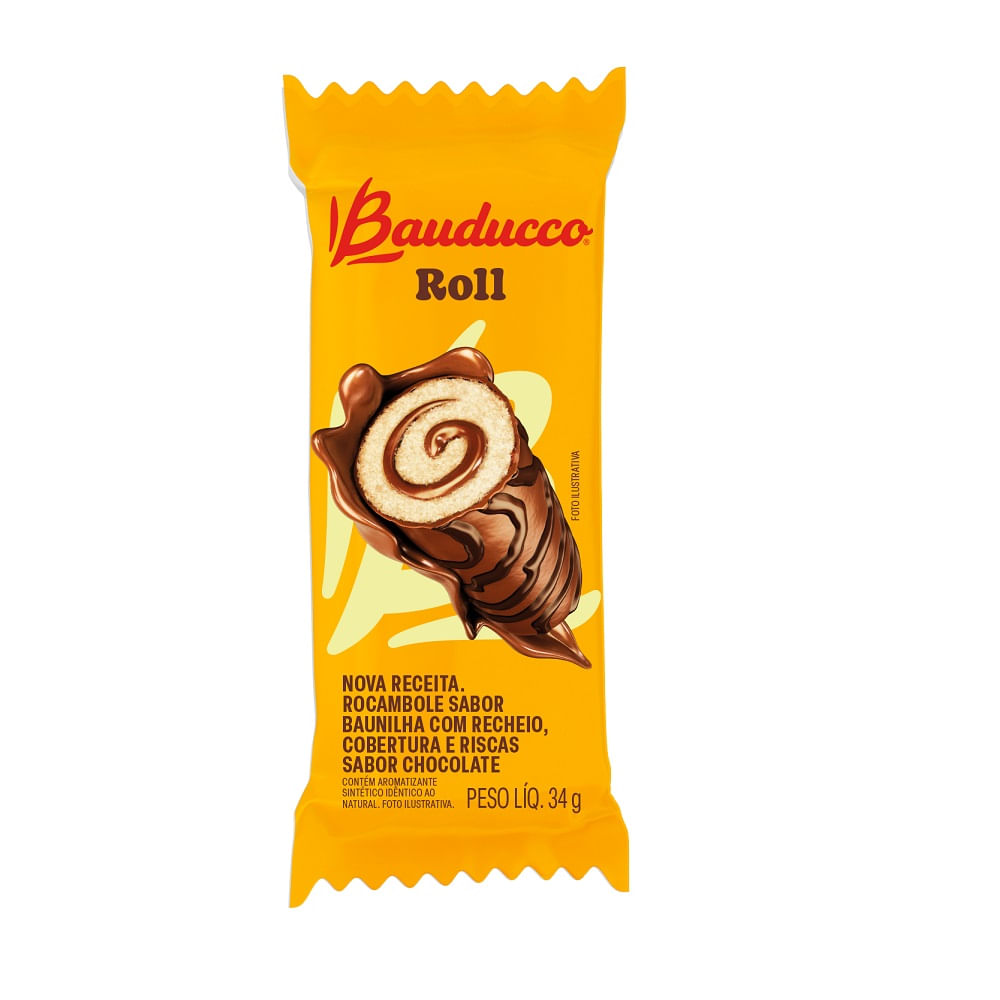 Bolinho roll de chocolate Bauducco 34g - Supermercado Savegnago