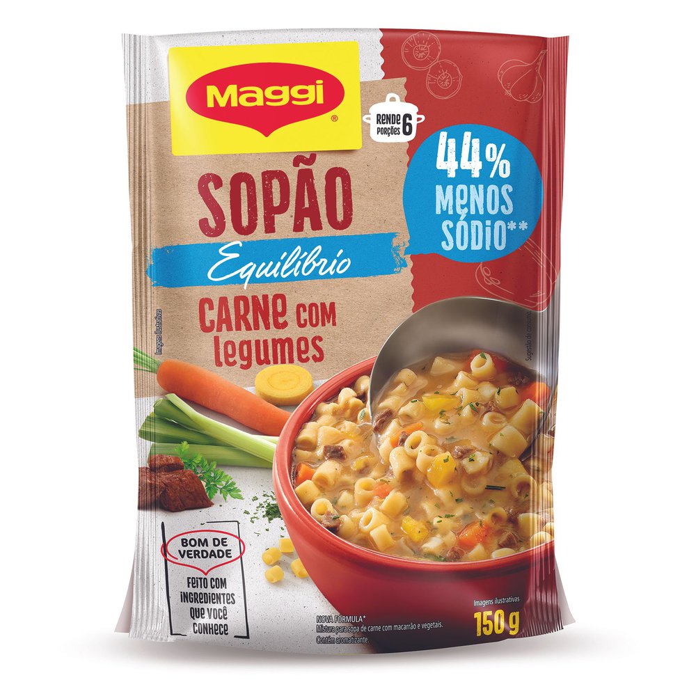 Sopão Maggi Equilibrium Carne com Legumes 150g