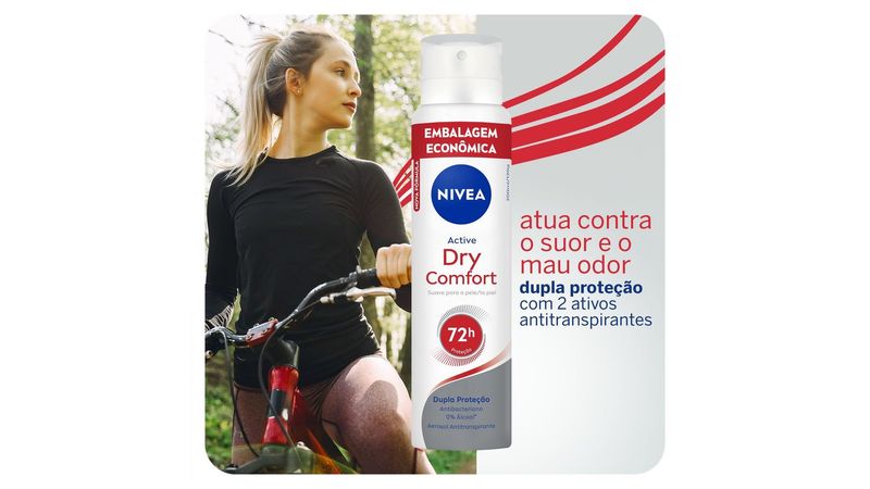 NIVEA Desodorante Antitranspirante Aerossol Dry Comfort 200ml -  Supermercado Savegnago