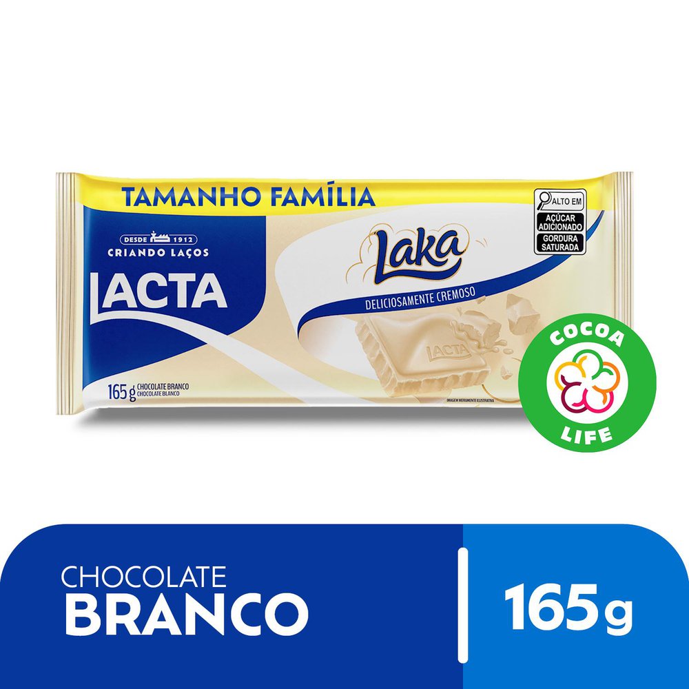 Chocolate Branco Laka LACTA Tablete 90g — Supermarket Brazil