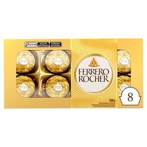 Chocolate Ferrero Rocher com 8 Unidades 100g