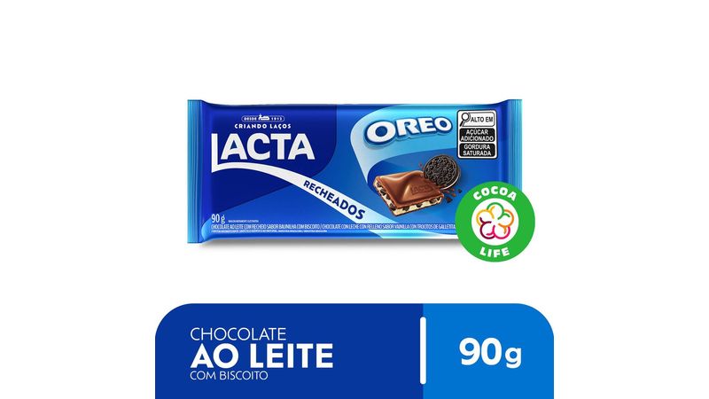 Chocolate ao Leite Lacta Oreo 90g - Supermercado Savegnago