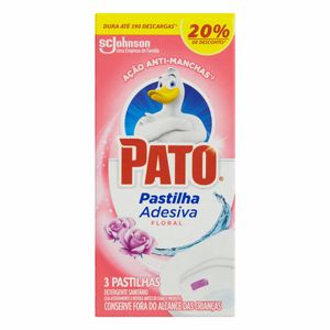 Pastilha Adesiva Sanitária Pato Com 3 Floral Oferta Especial