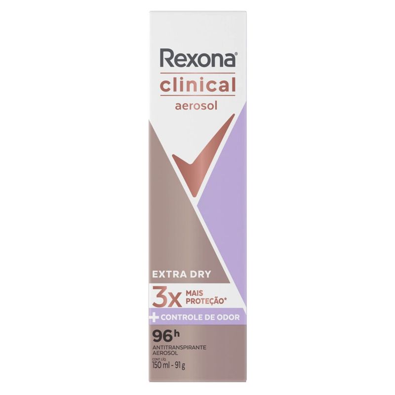 DEO-AER-REXONA-150ML-FEM-CLINIC-EXTRA-DRY