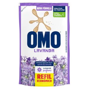 Lava Roupa Líquido Omo Lavanda 900ml Refil