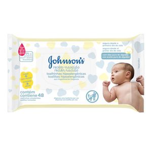 Lenco Umedecidos Johnsons Baby C/48 Recem Nascido