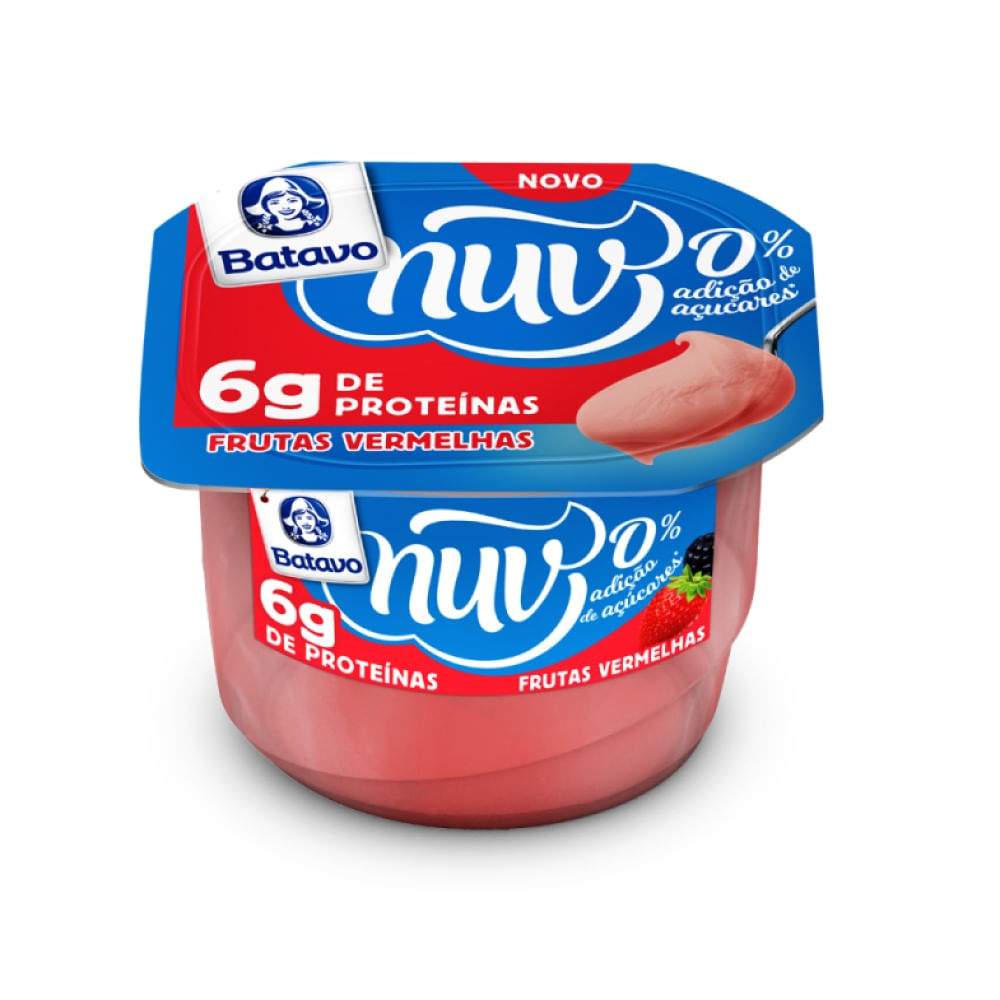 Creme Quark Nuv Batavo Zero Açúcar Frutas Vermelhas 100g