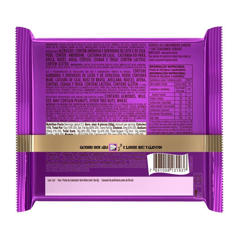 CHOC-GAROTO-85G-TAB-TALENTO-AMEND-PASSAS