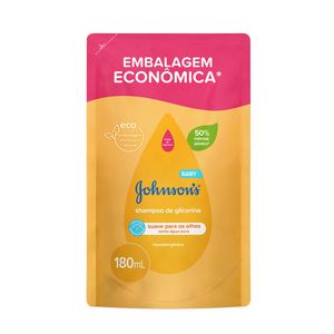 Shampoo Infantil Johnsons Baby Glicerina 180ml Refil