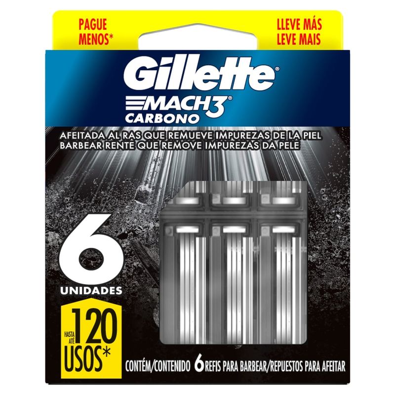 CARGA-BARB-GILLETTE-C-6-MACH3-CARB