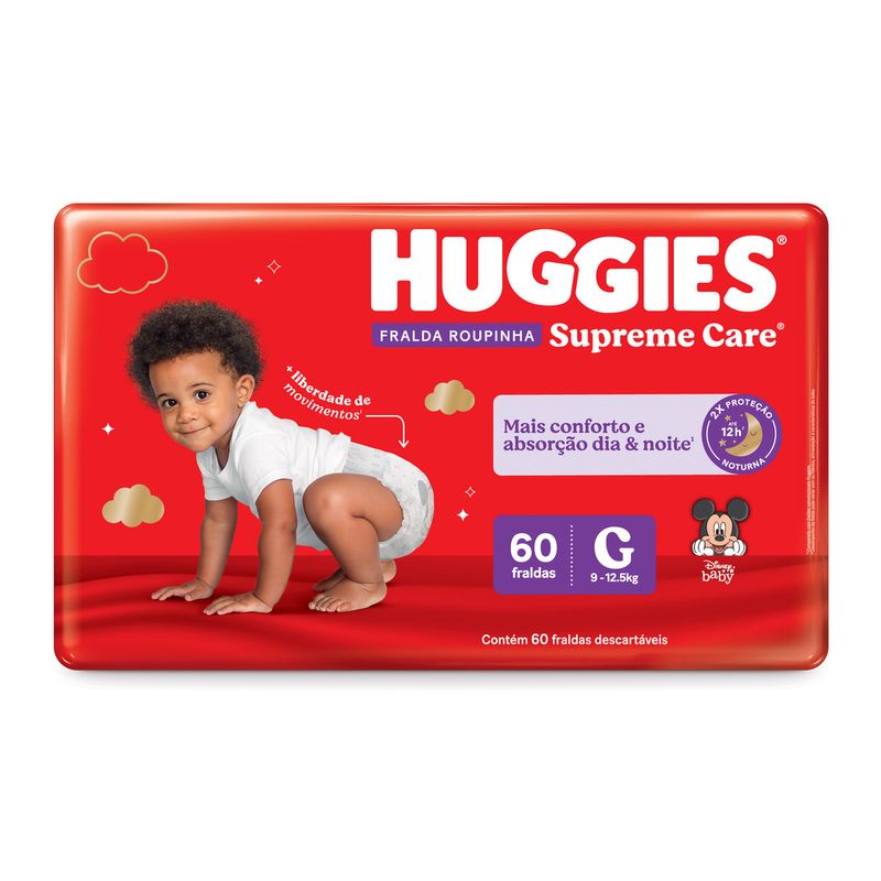 FRALDA-HUGGIES-SUPR-CARE-G-C-60-ROUP