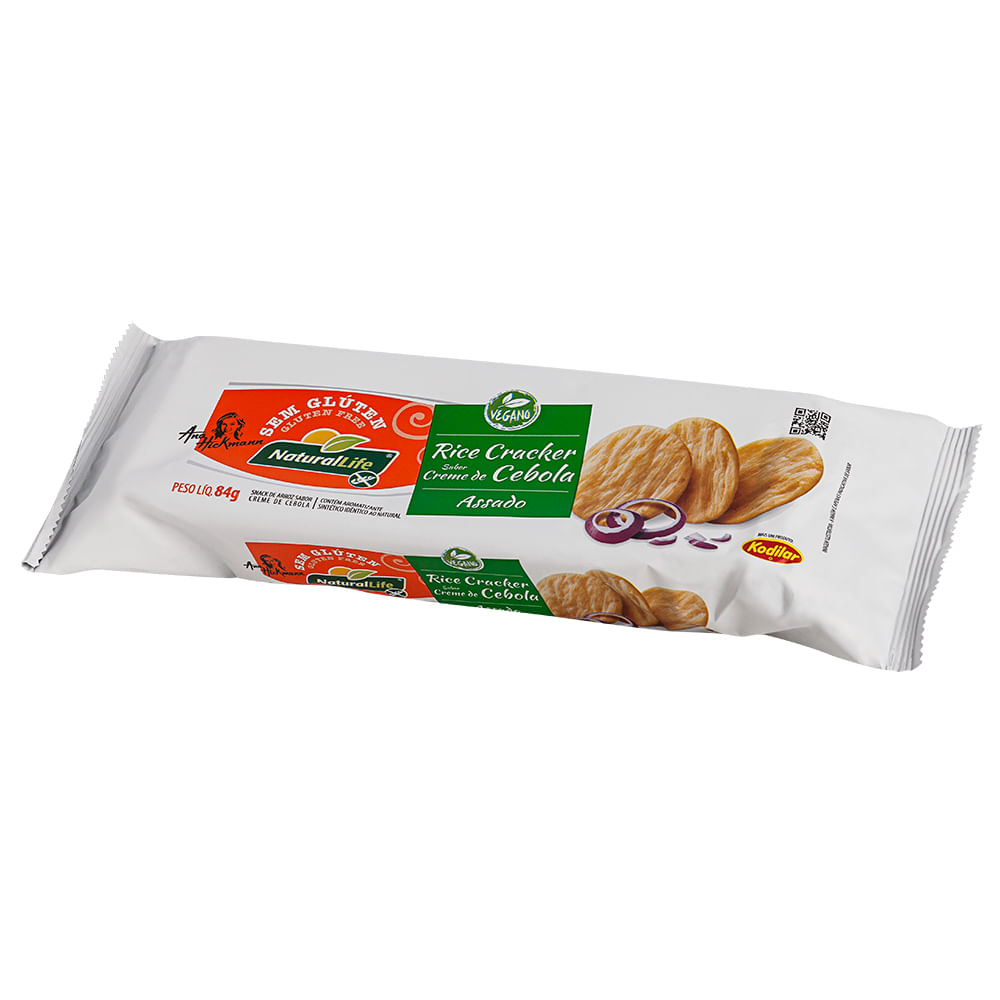 Salgadinho de Arroz Natural Life Sem Glúten Creme de Cebola 84g