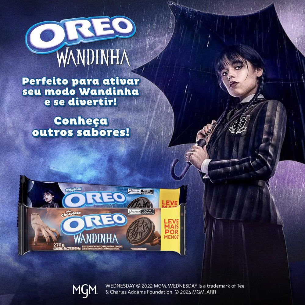 Biscoito Recheado Oreo Chocolate Embalagem Econômica 270g