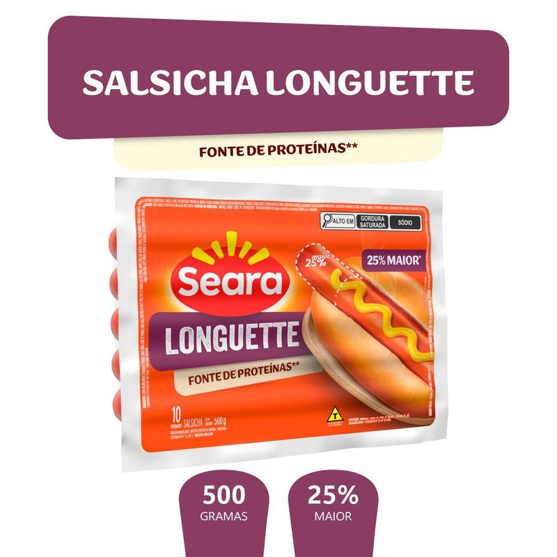 SALSICHA-LONGUETE-SEARA-500G