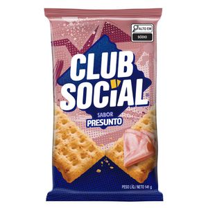 Biscoito Regular Presunto Multipack 141g Club Social