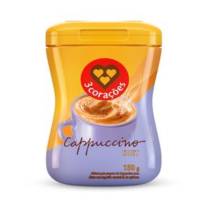 Cappuccino Solúvel Diet 3 Corações Pote 150g