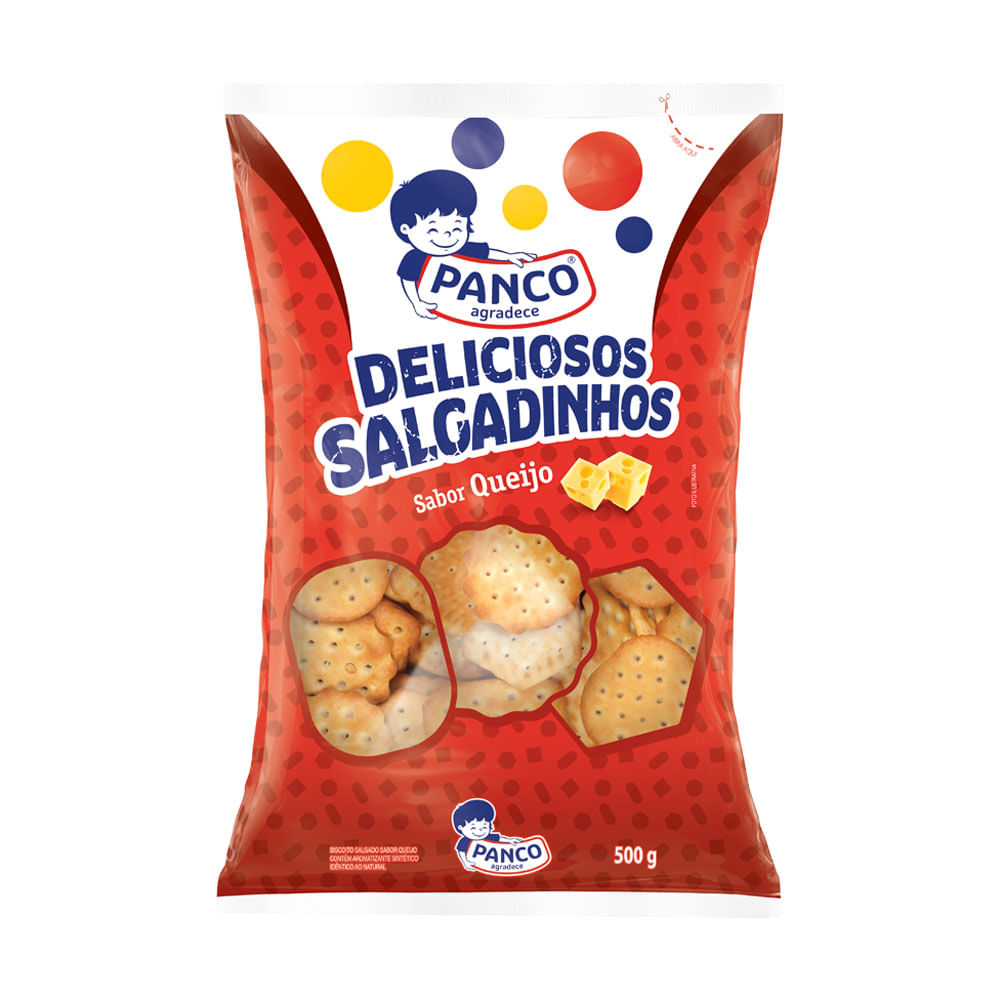 Biscoito Panco Deliciosos Salgadinhos Pacote com 500g