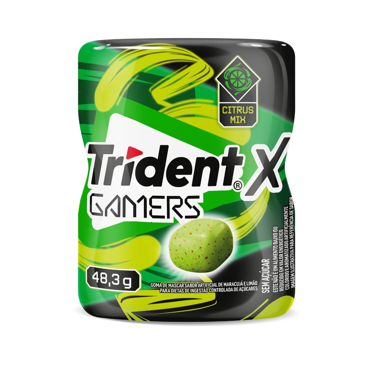Goma de mascar Trident Citrus Max Sem Açúcar 48,3g