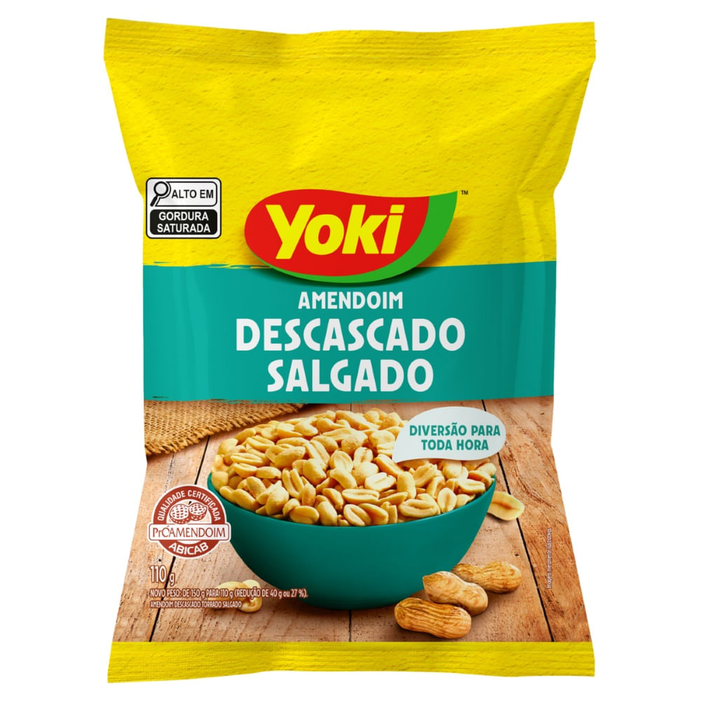 Amendoim Salgado Descascado Yoki 110g
