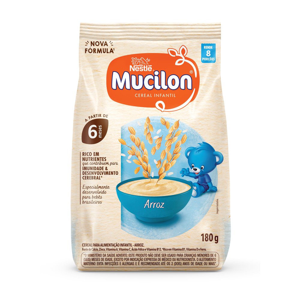 Cereal Infantil Mucilon Arroz Sachê - 180g