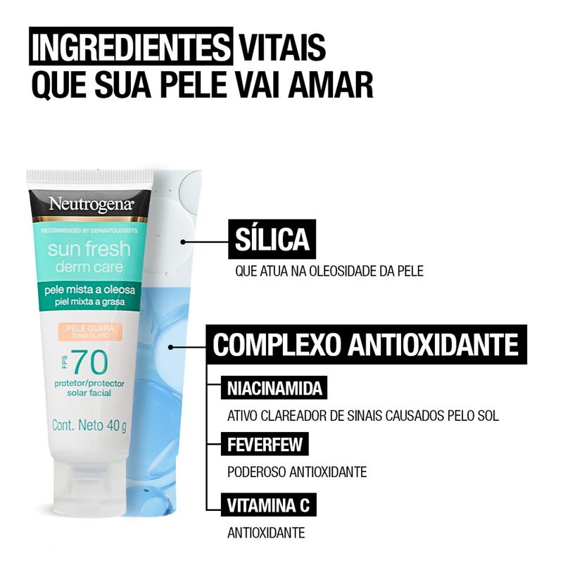 PROT-SOL-FAC-NEUTROGENA-SUN-FPS70-PELE-CLARA-40G