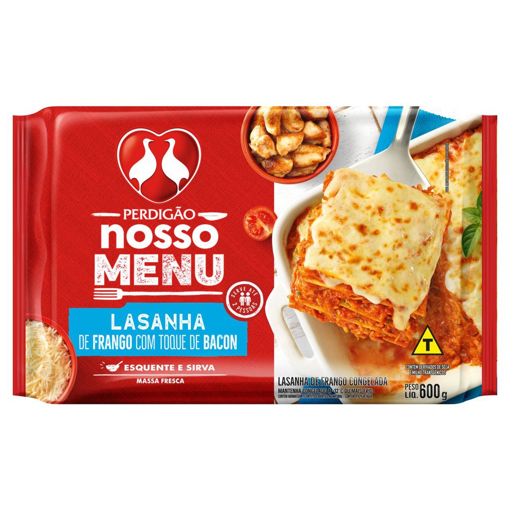 Lasanha Frango com Toque de Bacon Perdigão 600g