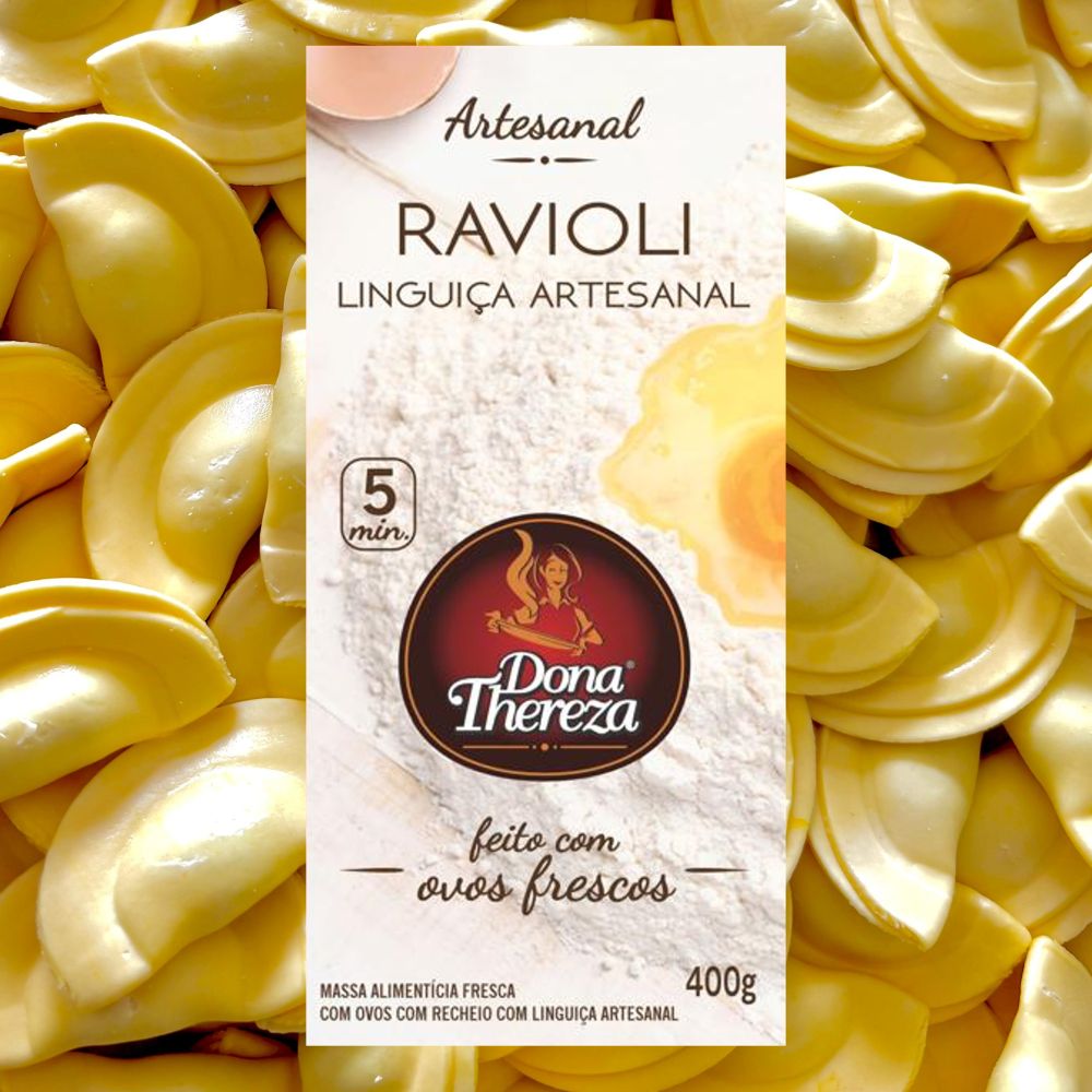 Massa Ravioli Linguiça Artesanal Dona Thereza 400g