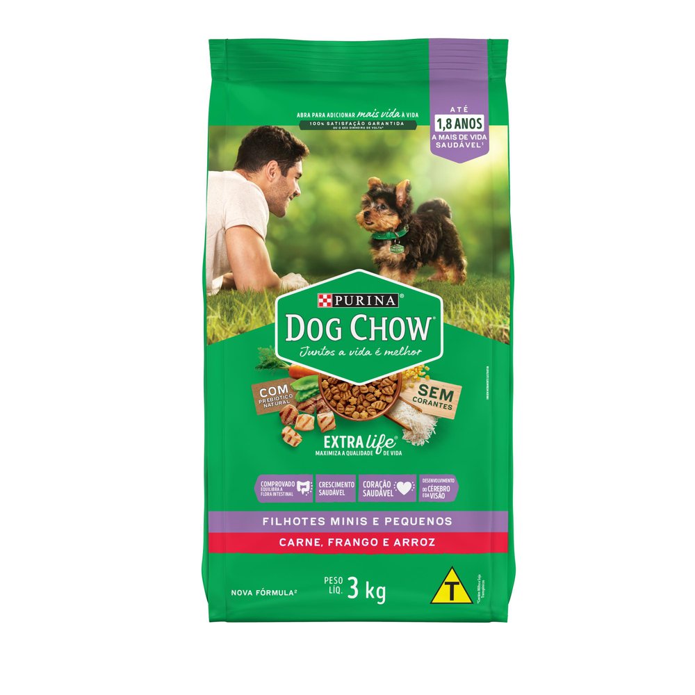 Ração DOG CHOW Extra Life Filhotes Minis e Pequenos 3kg
