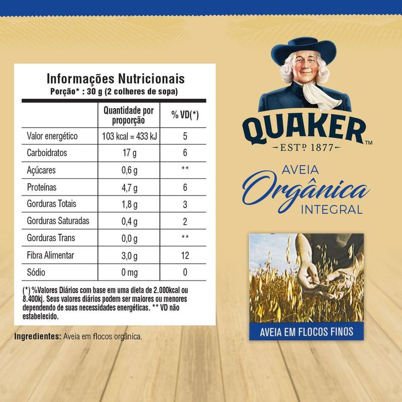 AVEIA-QUAKER-170G-ORGAN-FLOC-FINOS