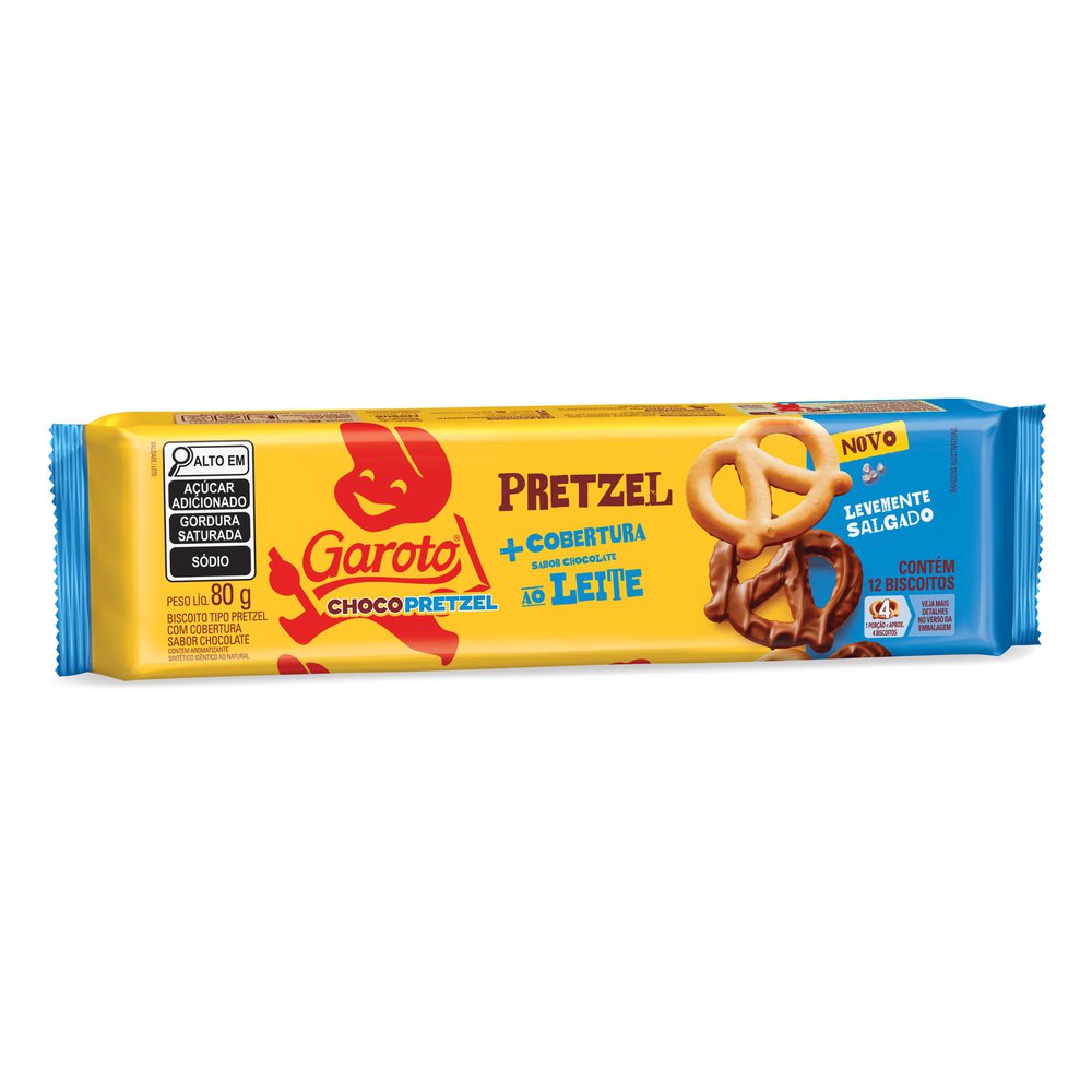 Biscoito Garoto Choco Pretzel 80g