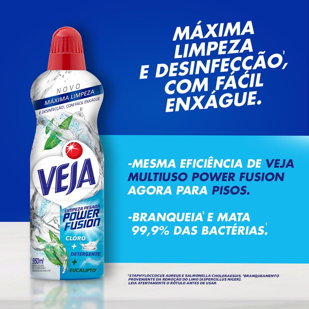 Limpador Limpeza Pesada Veja Power Fusion Cloro 950ml