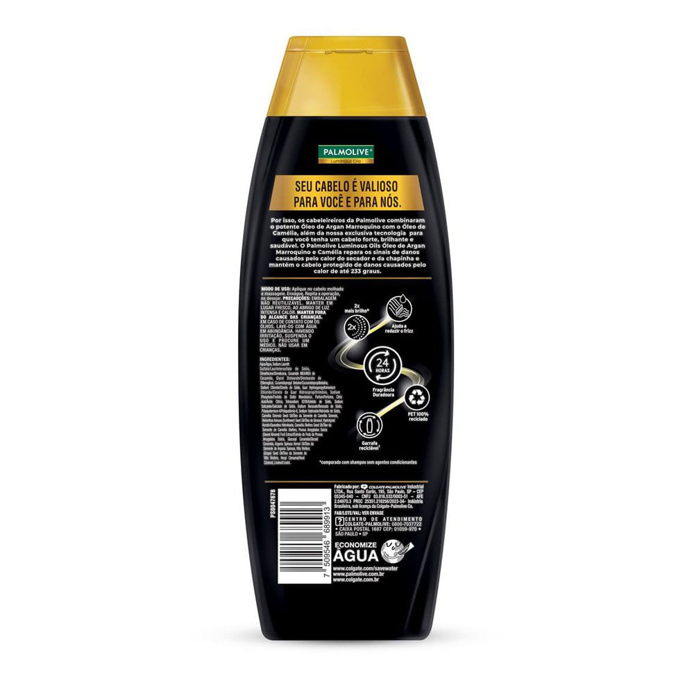 Shampoo Palmolive Hidratação Luminosa Óleo de Argan 350ml
