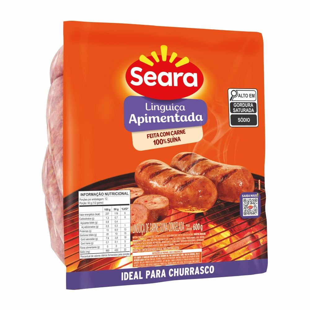 Linguiça Suína Com Pimenta Seara 600g