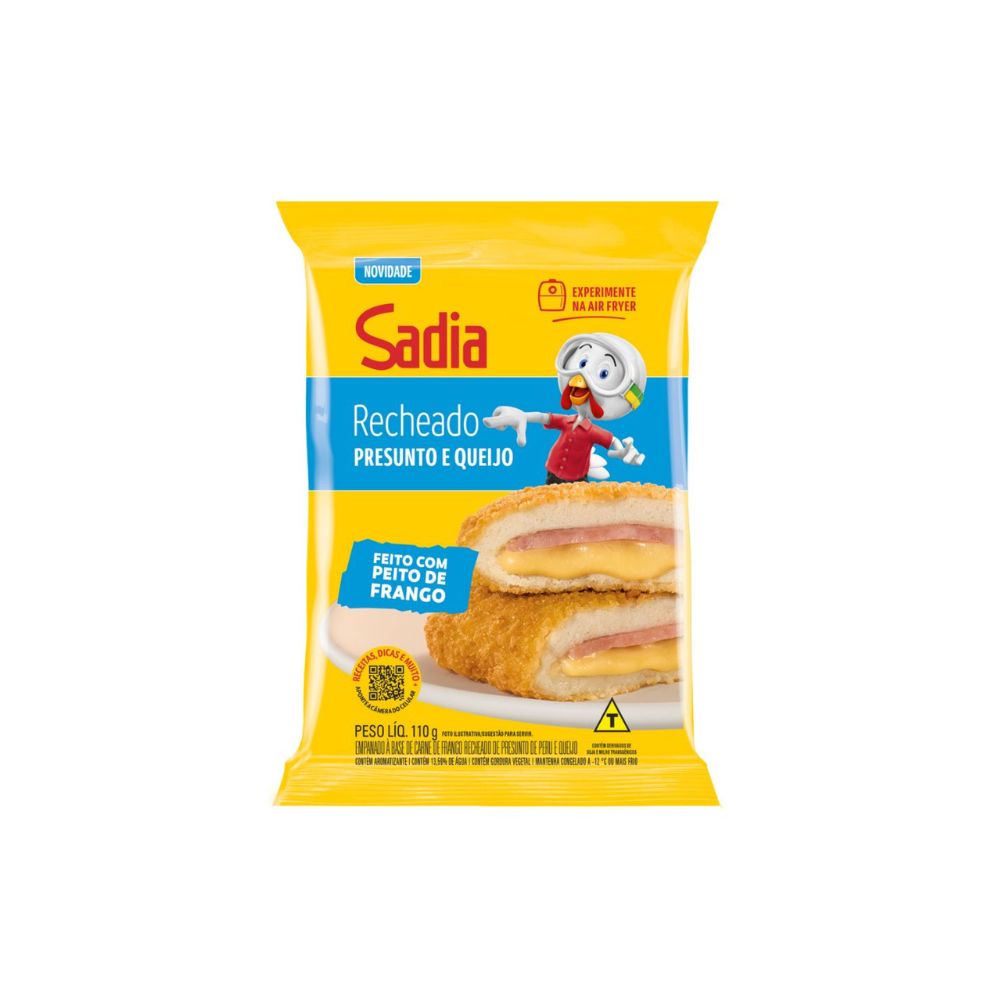 Empanado de Frango recheado Sadia 110g Presunto e Queijo