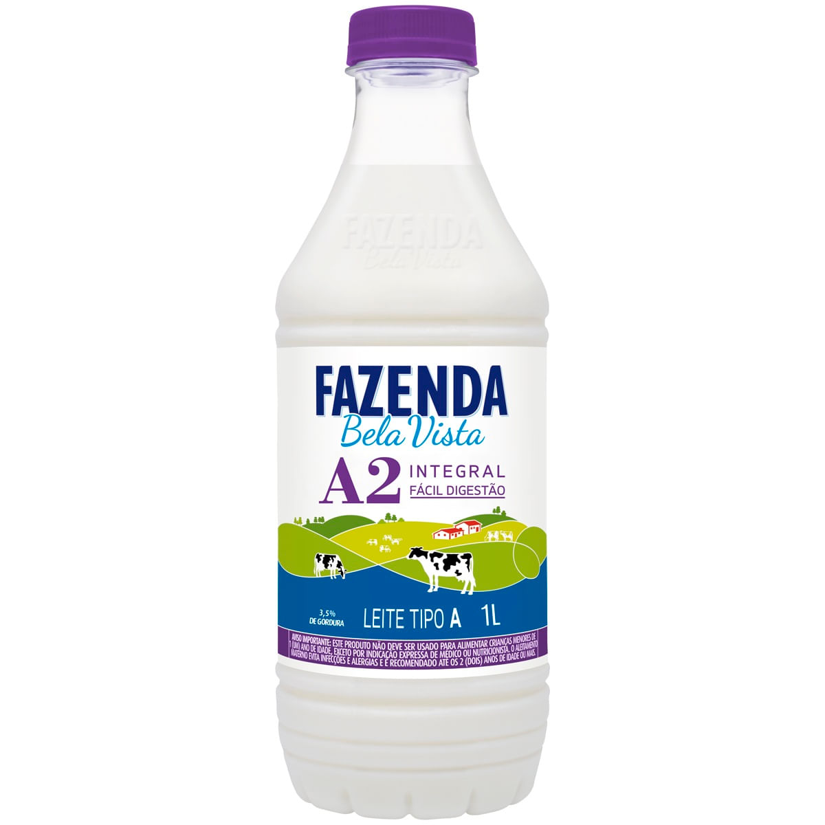 Leite Pasteurizado Fazenda 1L Tipo A2 Garrafa