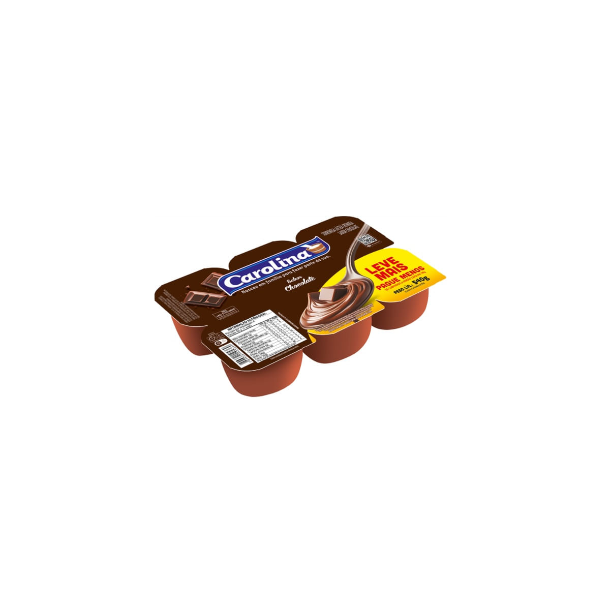 Sobremesa Láctea Carolina Chocolate 540g