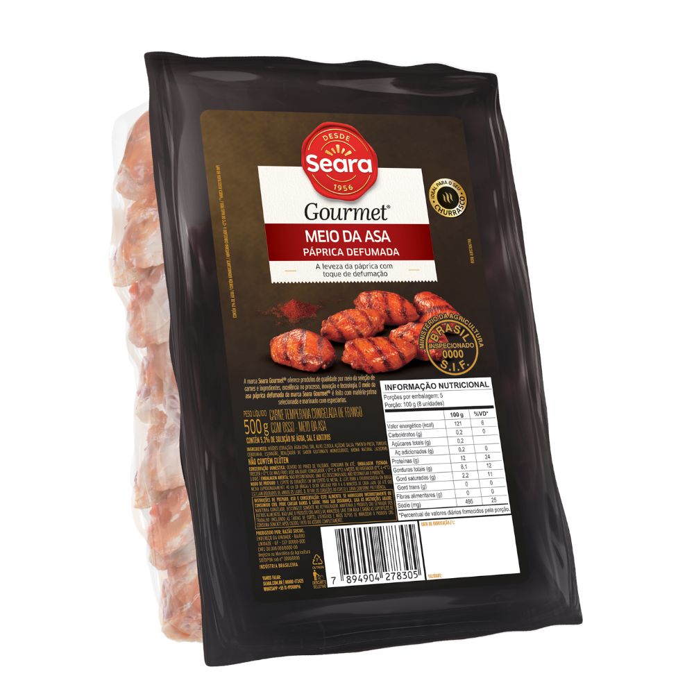 Meio da Asa Gourmet Paprica Defumada 500g