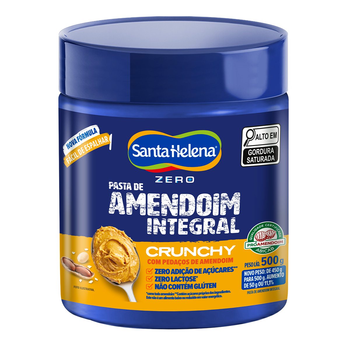 Pasta Amendoim Santa Helena Zero Crunchy 500g