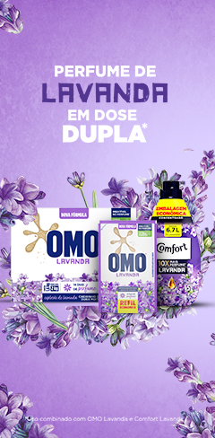 Deixe suas roupas perfumadas com OMO Lavanda. Encontre no Savegnago.