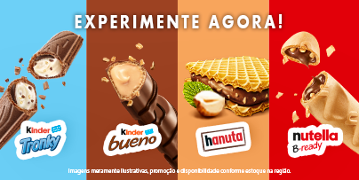 Experimente Tronky, Kinder Bueno, Hanuta e Nutella b-ready