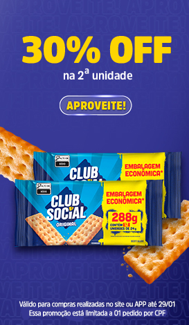 30% OFF na 2ª unidade em produtos selecionados