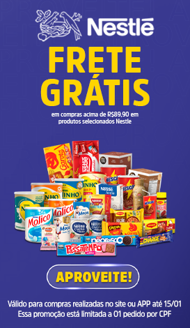 Frete Grátis em compras acima de R$89,90 em produtos selecionados Nestlé