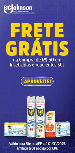 Frete Gratis na Compra de R$ 50 em inseticidas e repelentes SCJ